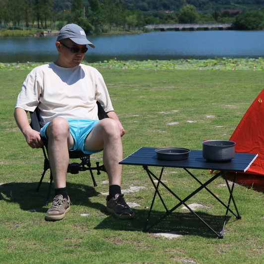 Wildhiker Compact Camping Chair – Portable Folding, Lightweight with Wide Seat and Side Pocket – Easy to Pack for Travel