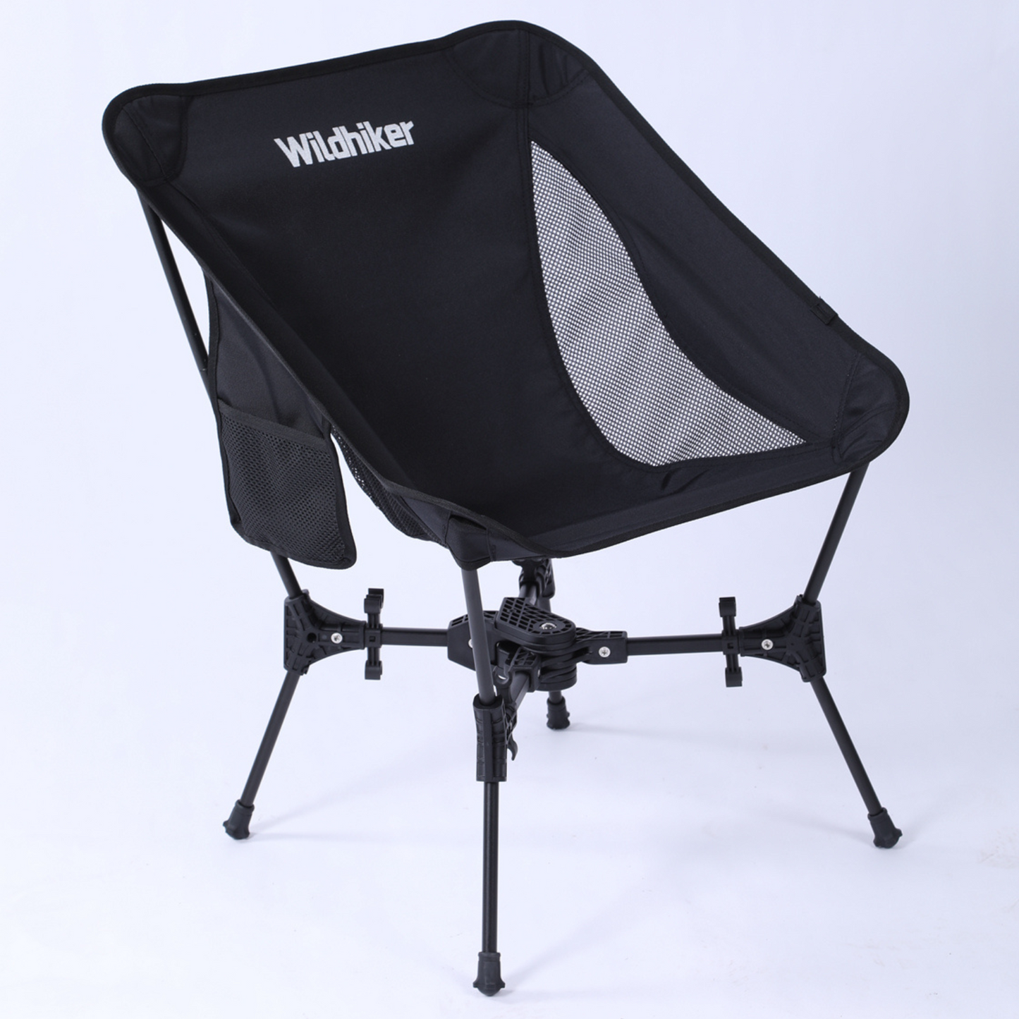 Wildhiker Compact Camping Chair – Portable Folding, Lightweight with Wide Seat and Side Pocket – Easy to Pack for Travel