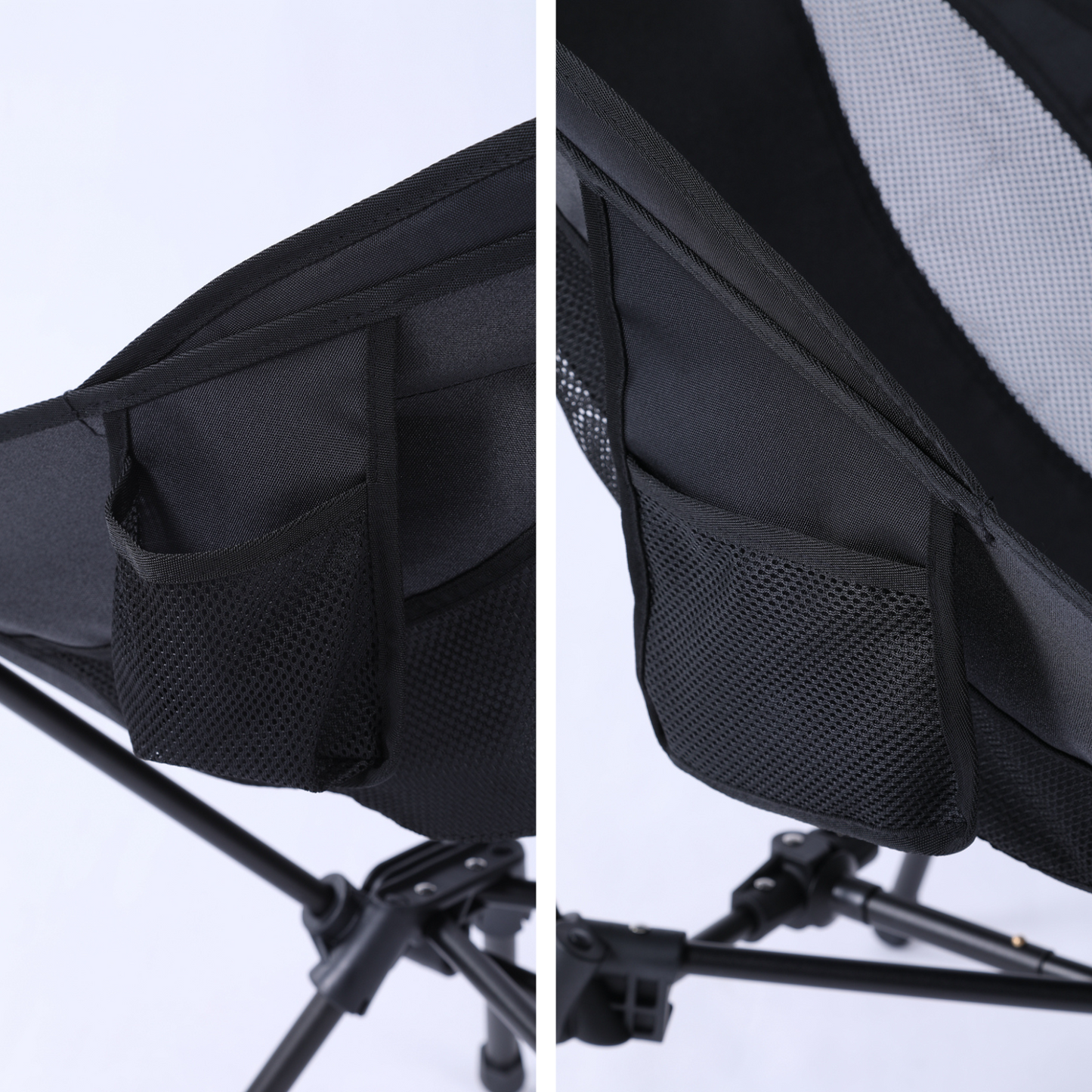 Wildhiker High Back Camping Chair – Portable Folding, Deep Recline with Pillow and Arm Pads – Lightweight Black