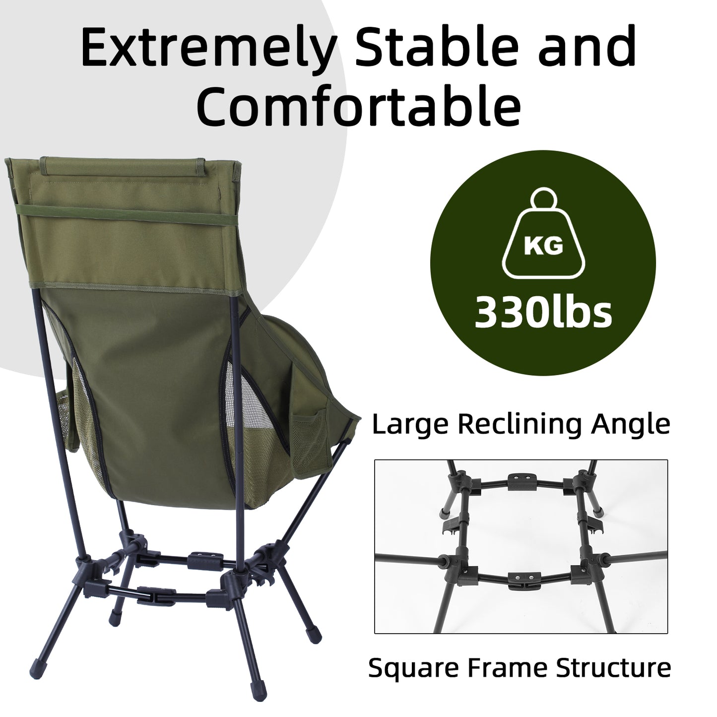 Wildhiker Large High Back Camping Chair
