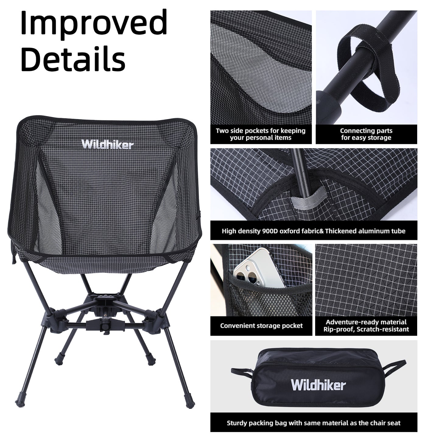Wildhiker Basics Grid-patten Camping Chair