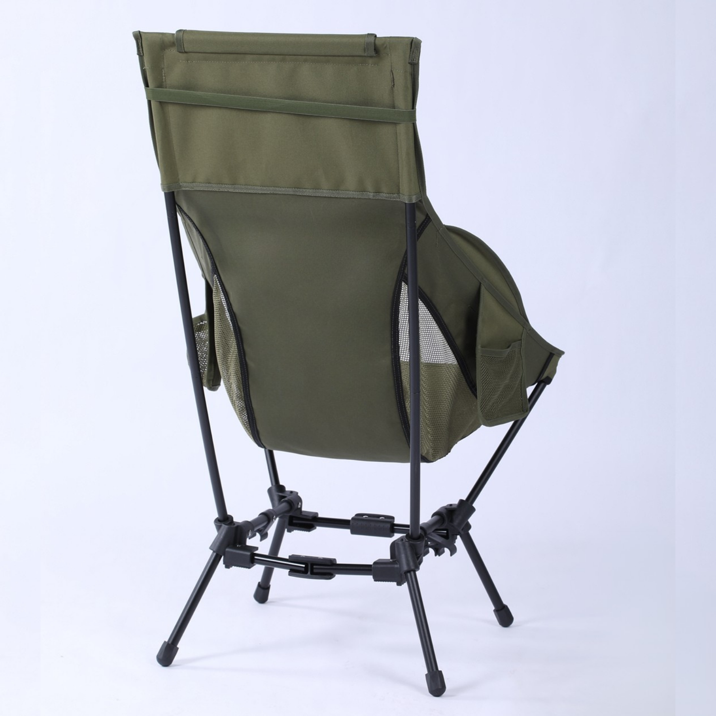 Wildhiker Dual Mode High BacCamping Chair – Portable Folding with Pillow, Arm Pads and Side Pockets – Lightweight Green
