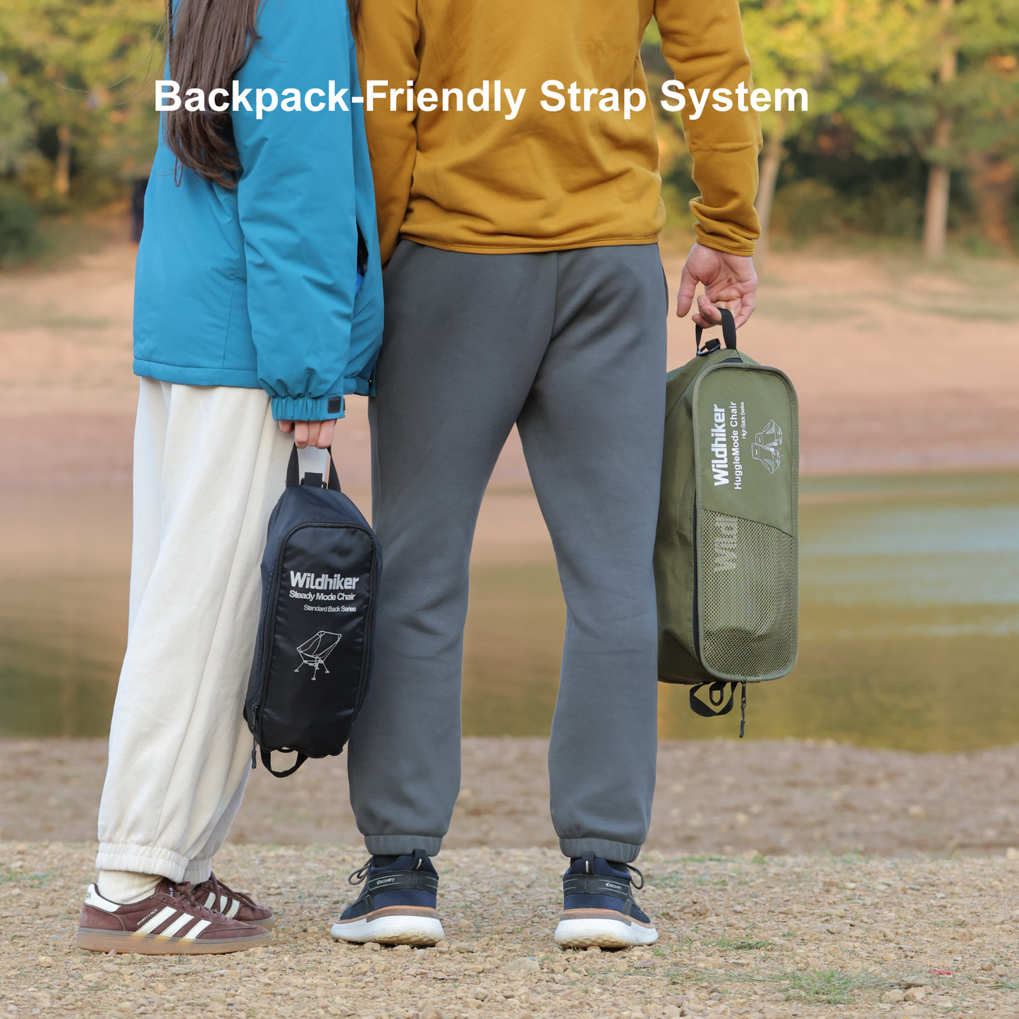 Wildhiker Dual Mode High BacCamping Chair – Portable Folding with Pillow, Arm Pads and Side Pockets – Lightweight Green