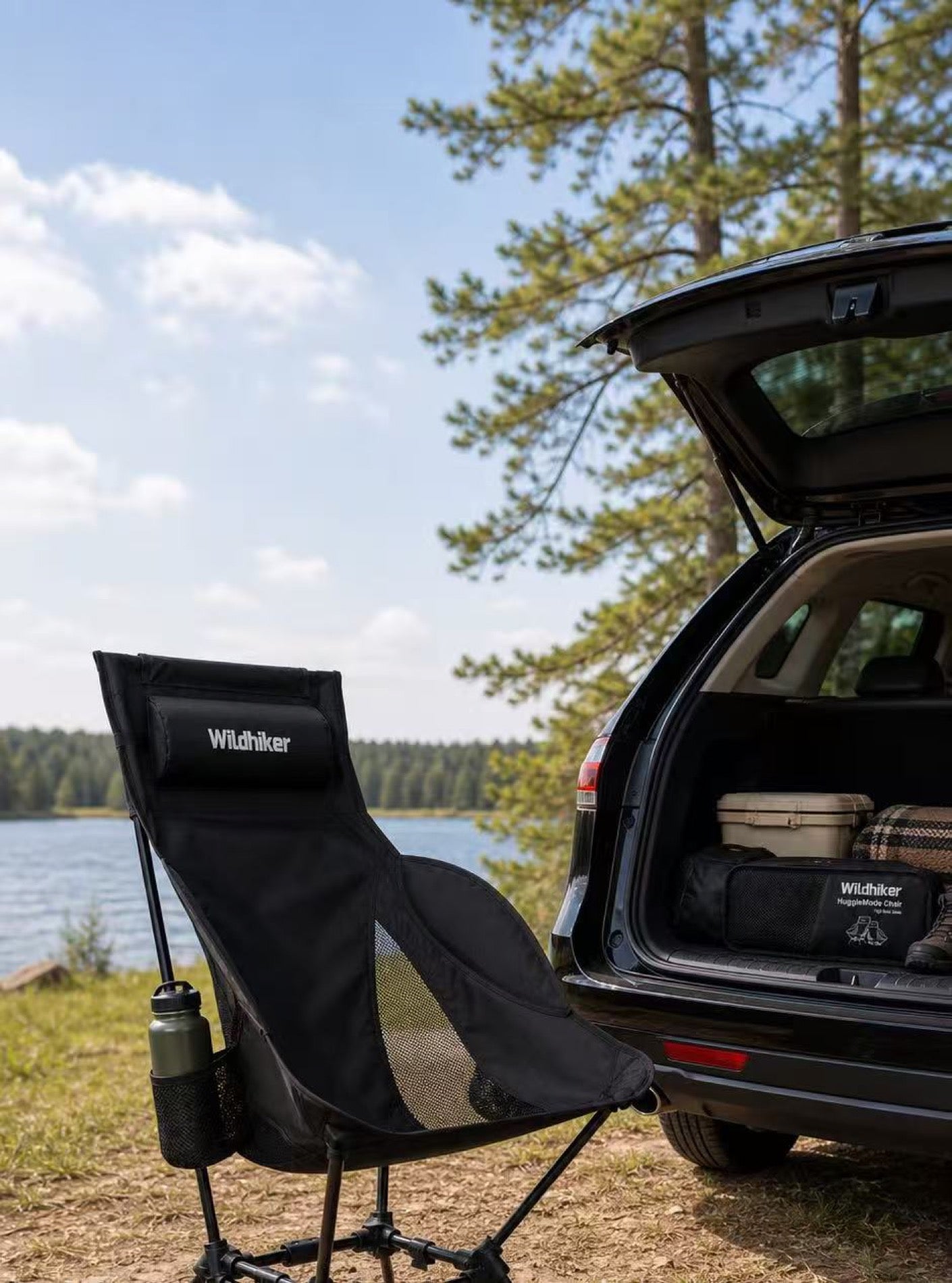 Simple RV patio setup with outdoor seating