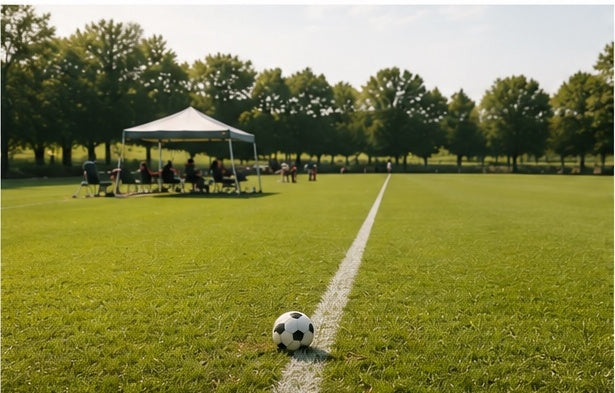 Sports sidelines outdoor scene