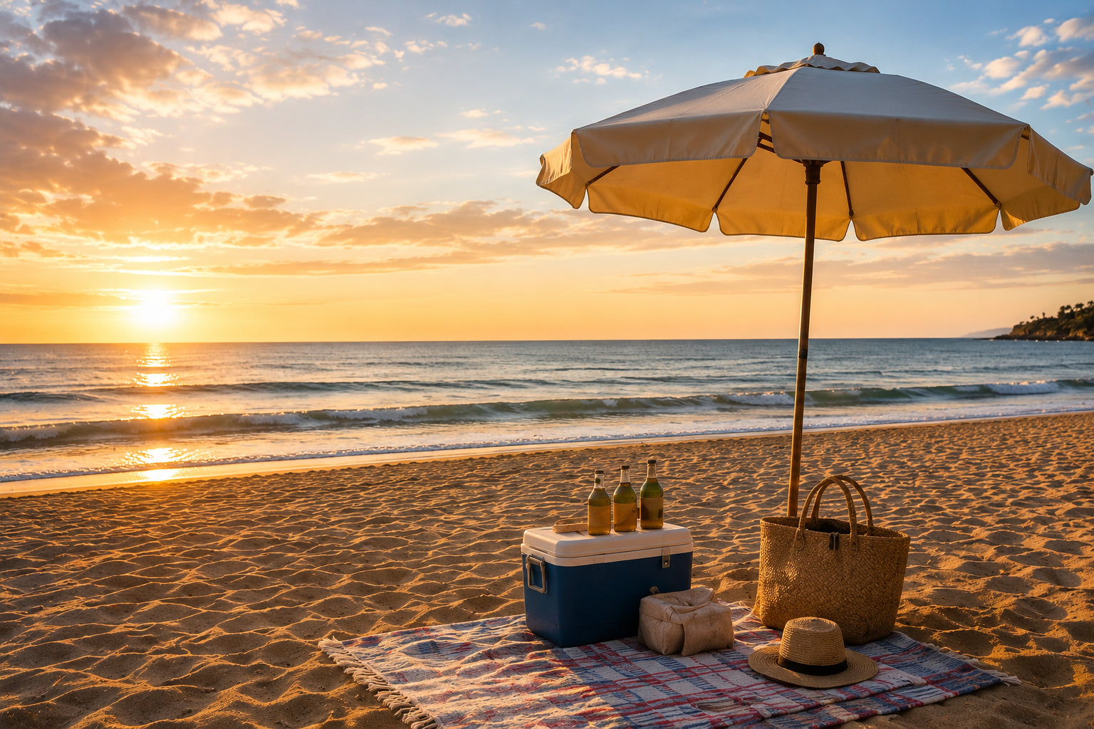 Beach days outdoor scene